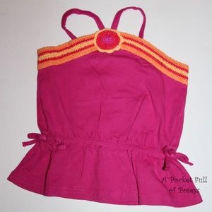 Fiesta Del Sol Gymboree Top Crochet Trim Tank NWT
